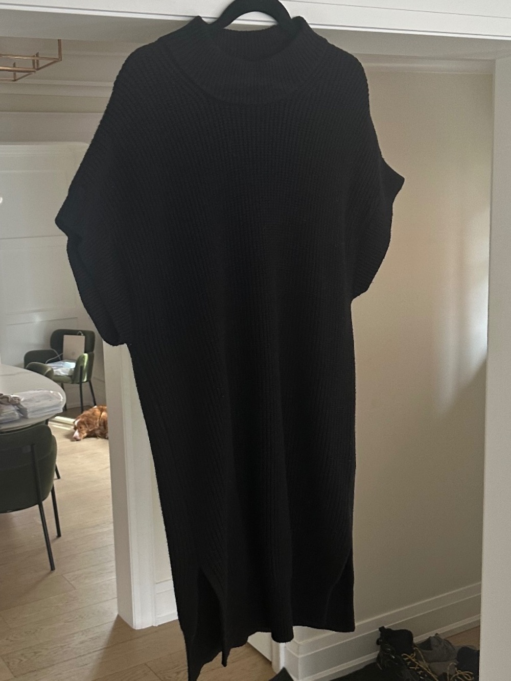 NWT - JUST FEMALE Sophie Black Chunky Rib Knit Sweater Tunic / Dress - Size L - Picture 2 of 8